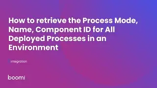 How to Retrieve the Process Mode, Name, Component ID for All Deployed Processes in an Environment