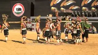 Zeliang tribes showing their indigenous game