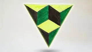 Geometric Triangle Optical Illusion ✨ | Easy Pattern Drawing for Beginners