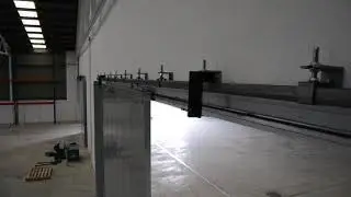 Puerta corredera con freno para nave industrial Parte I Pe&ntilde;iscola