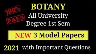 2021 degree 1st BOTANY model papers for all University by Very Simple K