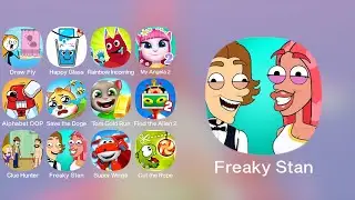 Draw Fly,Find the Alien 2,Happy Glass,Dog Bee Rescue,My Angela 2,Freaky Stan,Alphabet DOP