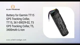 Battery for Garmin TT15 GPS Tracking Collar, TT15, 361-00029-02, 3400mAh Li-ion