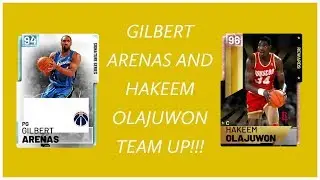 DIAMOND GILBERT ARENAS AND PINK DIAMOND HAKEEM OLAJUWON IN ACTION!