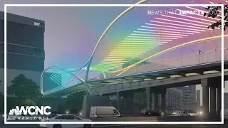 Construction begins on I-277 pedestrian bridge