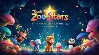 🌟 Twinkle Twinkle Zoo Stars | Animal Wish Parade 🐘✨ | Magical Animal Rhyme for Toddlers (1&ndash;4 yrs)✨