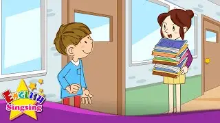 Open the door. Close the door. (Imperative sentence) - Educational English song - Sing a song loudly