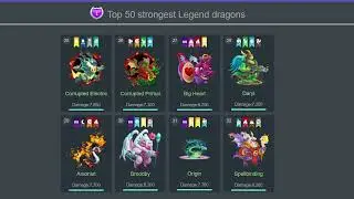Top 50 Strongest Legendary Dragons on Dragon City!