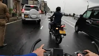 Sri Lanka Colombo Marine Drive Rainy Bike Vlog Pov