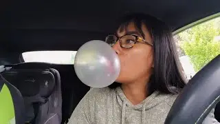 ASMR Gum Chewing In My Car 🚗  Lofi + Rambles + Blowing Bubbles