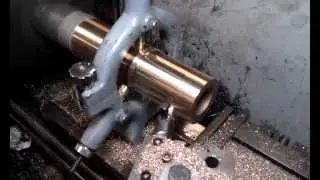 Machining a bronze bearing