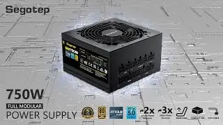 Segotep - 750W Black Power Supply - 80 Plus Gold Certified