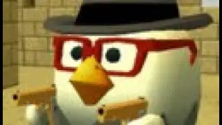 Scary chicken gun kid  horror ￼