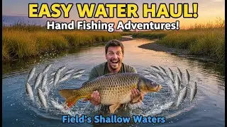 I CAUGHT A MONSTER By HAND In Shallow Water! (EASY FISHING HAUL!)