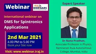 Webinar On DMS For Spintronics Applications | IRAJ Webinars
