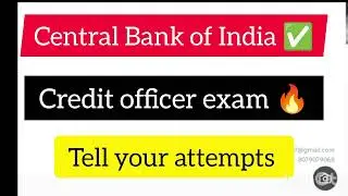 Finally Central Bank of India credit officer ✅ 2nd shift attempts #centralbankofindia #examanalysis