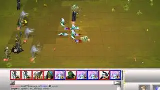 gameplay: combat in Lords of War and Money heroes Dryads