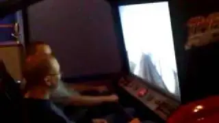 D and Hoto ride the Thrill Rider arcade ride.