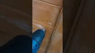 how to remove white spots in doors and chairs on polyurethane coat fast. use hot air gun.