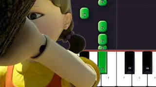 Squid Game RED LIGHT GREEN LIGHT PIANO TUTORIAL