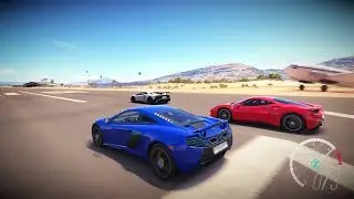 Forza Horizon 3 - Aventador SV VS Mclaren 650S VS Ferrari 488 GTB - Drag Race!