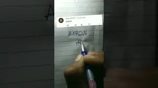Logo name AARON 💥 Comment your Names #aaron #namelogo #logo #drowing #art #shorts #viral #short