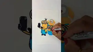 How to draw Minions #minionsshorts #shorts #drawingtutorial #minionstuart #minions #tutorialdrawings