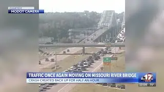 Missouri River Bridge open after traffic back up for crash