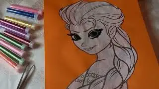 #раскраскадлядетей  принцесса Эльза 👸🏼Coloring princesses Elza👸🏼#раскраска#рек#раскрашиваем #frozen