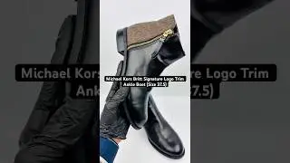 Michael Kors Britt Signature Logo Trim Ankle Boot (Size 37.5) #michaelkors #prelovedtreasures