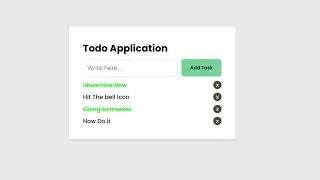 ToDo Application using HTML css And JavaScript