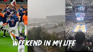 WEEKEND IN MY LIFE VLOG: World Series, SMU Football, and the Mavs game