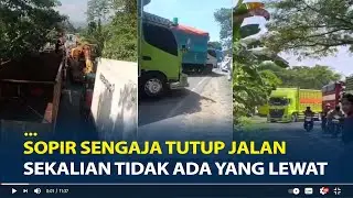 Balas Dendam! Sopir Tutup Jalan Poros Luwu Pakai Truk , Biar Adil Sekalian Tidak ada Yang Lewat