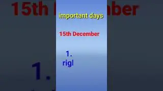 important days | 15th dec