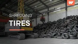 Tire shredding with a WEIMA PowerLine 2500 @Tosung, South Korea