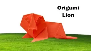 Origami lion !! How to make paper lion !! Origami animal