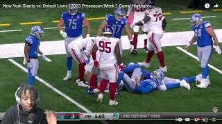 New York Giants vs. Detroit Lions | 2023 Preseason Week 1 Reaction Video!!!