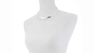 Robert Lee Morris Shiny Silver Collar Necklace SKU:8692613