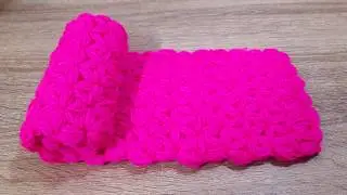 ถักผ้าพันคอง่ายๆ ลายมะลิ | Easy crochet scarf Jasmine stitch