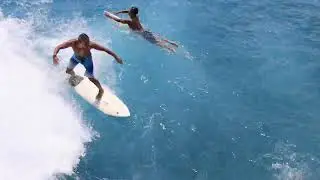 surfing at the China Wall in Oahu, Hawaii #surfing #Hawaii #서핑영상