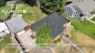 🏠 Watch Alpine Roofing Transform North Andrew St with CertainTeed Max Def Moire Black Shingles! 🏠