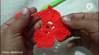 Super!!! 🏵Crusade flower design Dorn Patti🏵#new #knittig #diy #howtomakewoolenflower 