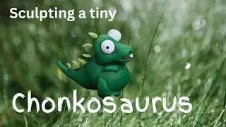 I sculpted a tiny chubby dinosaur for Serotonin