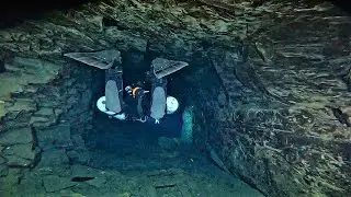 Aberlas Slate Mine, Abandoned Slate Mine Diving. Whales, UK. (via shallow passage)