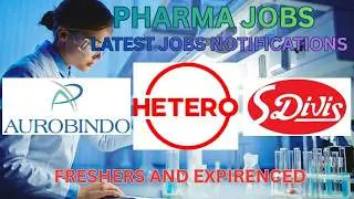 AUROBINDO PHARMA,HETERO LABS, S DIVIS PHARMA  JOBS LATEST NOTIFICATIONS 2026 IN TELUGU
