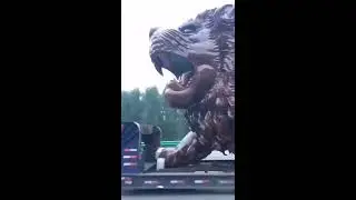 big lions statue on Truck #shorts | truck carrying lion big statue |