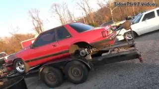 Big Turbo Mustang Snaps Wheel Off On A Hit