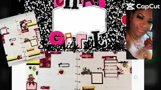 Hey Girl Hey. My monthly in my B6 ..Let’s Plan📖#plannerlayout #plannertips 