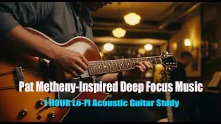 Pat Metheny-Inspired Deep Focus Music | 1 HOUR Lo-Fi Acoustic Guitar Study | Rain Ambience