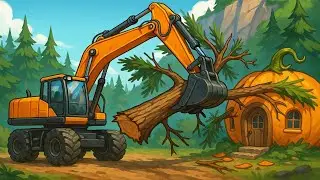 Clearing Fallen Trees After the Storm! 🌳🚜 Backyard Cleanup Mission | Farm Animation